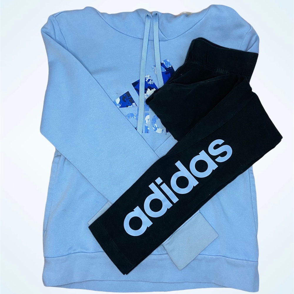 Adidas Matching Leggings and Hoodie